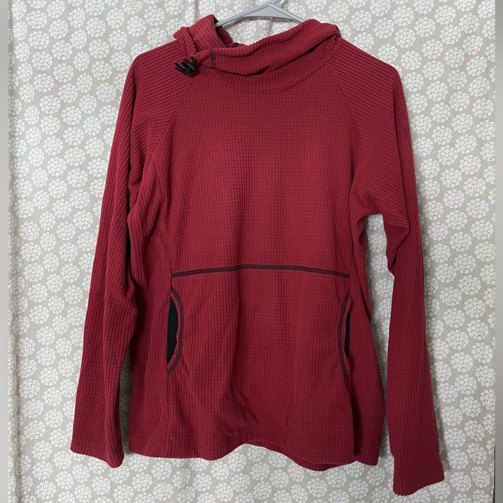Melanzana Women’s Micro Grid Hoodie | Medium | Red